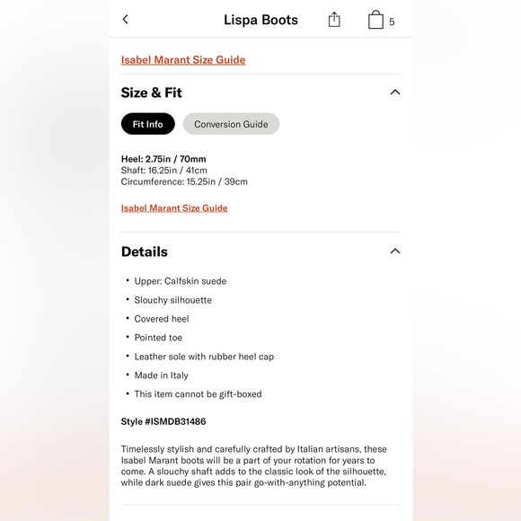 Isabel Marant Lispsa Boots size 38 black suede - Picture 5 of 5